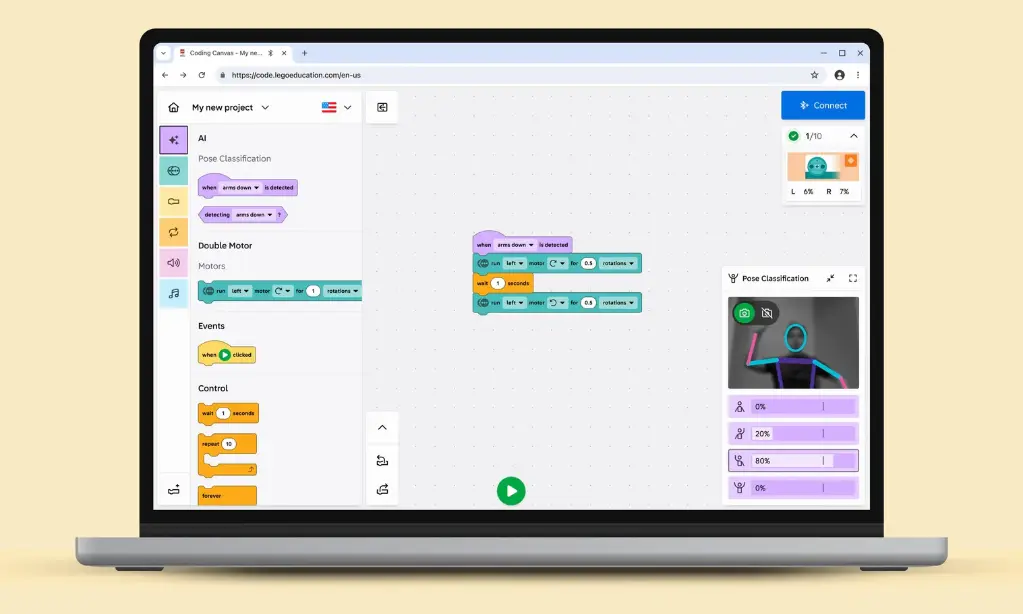 LEGO Education Zinātnes un AI komplekts: 8+ gadiem